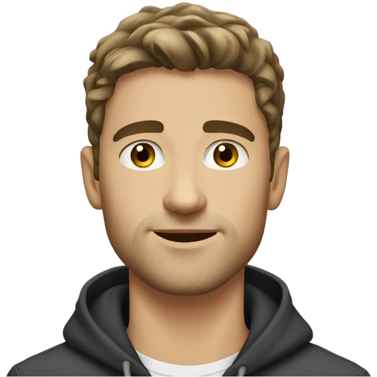 white brunette handsome guy emoji