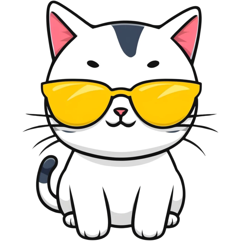 Cat with sunglasses emoji