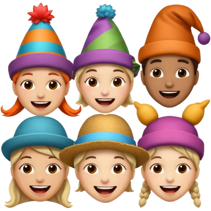 a group of crazy people looking weird with wild expressions emoji