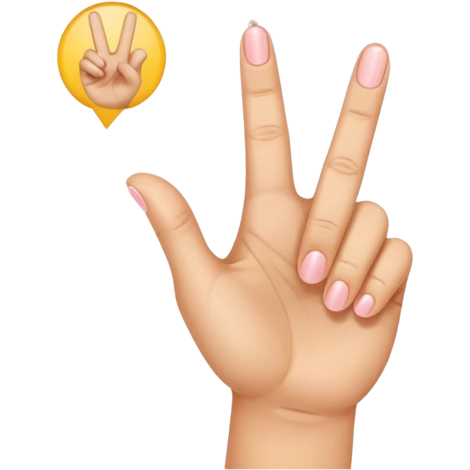 Thumb pointer and middle finger up ring and pinkie finger down emoji emoji