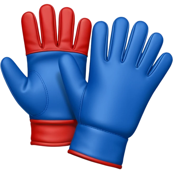 One Hand glove in blue (#00A3E0) and red (#F9423A)  emoji