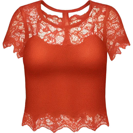 Red lace top  emoji