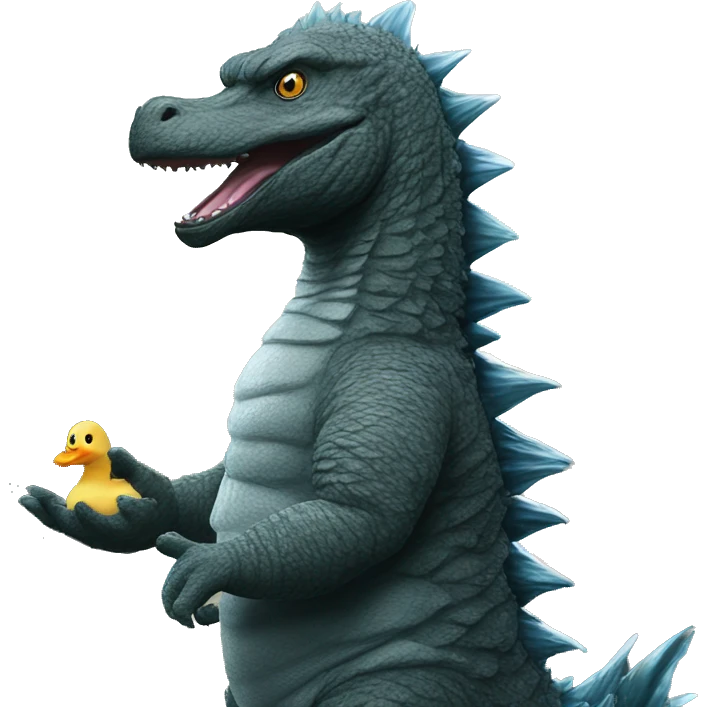 godzilla with a duck emoji