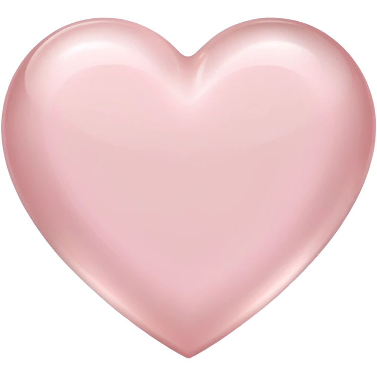 Rose quartz heart with soft pink color and smooth polished surface showing gentle translucency emoji