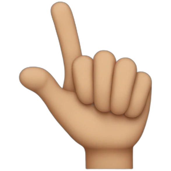 The second finger emoji