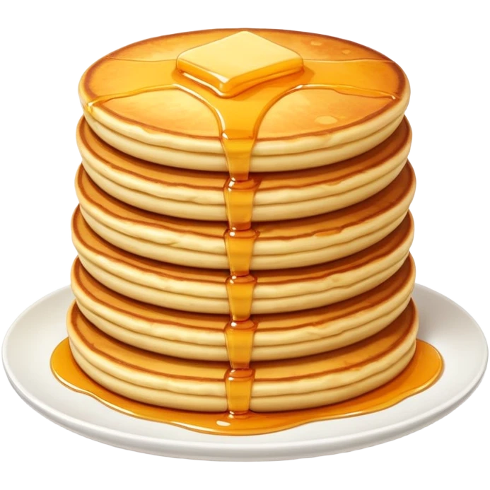 stack of cheese pancakes with syrup emoji