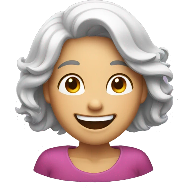 a woman is laughing emoji