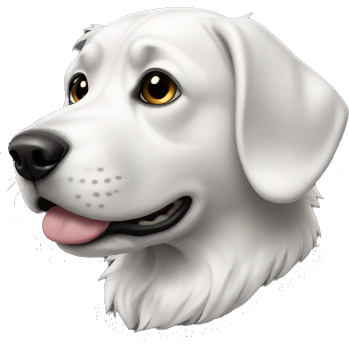 Perro blanco y negro  emoji