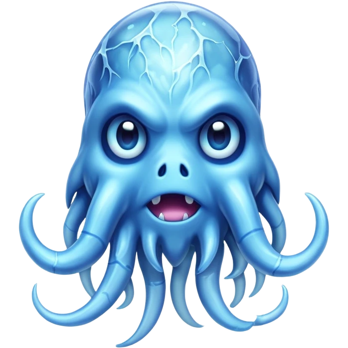 an ice monster, eldritch ice monster, monster made of ice emoji
