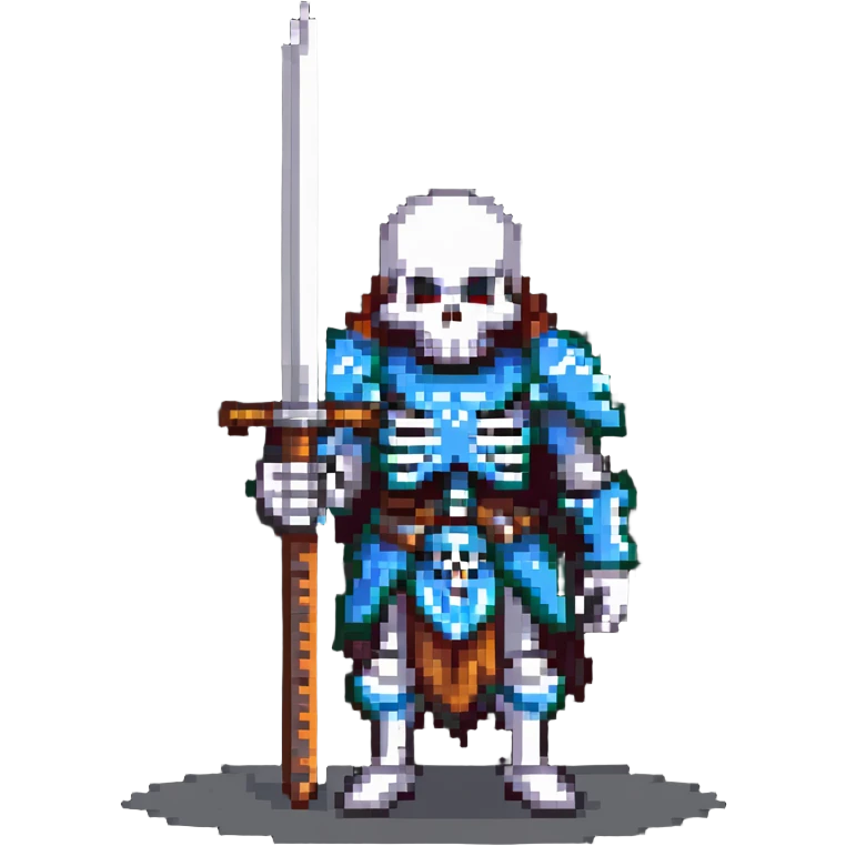 skeleton warrior with a sword emoji