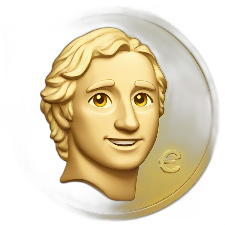 golden coin euro emoji