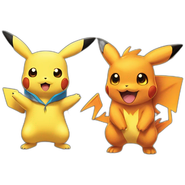 pikachu and charizard emoji