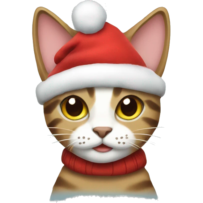 Christmas cat emoji
