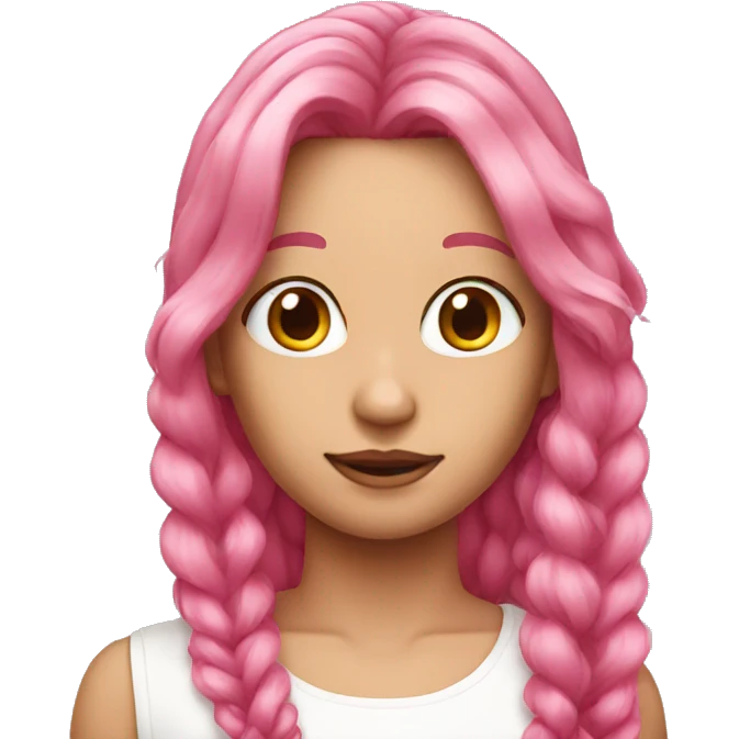 Long pink hair emoji
