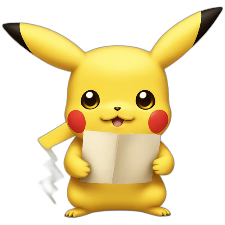 pikachu qui dessine emoji