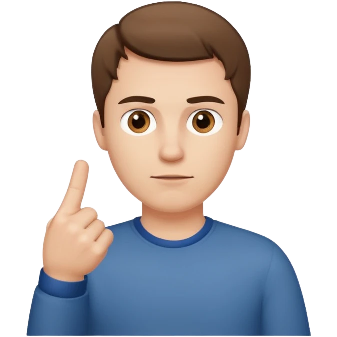 White man middle finger emoji