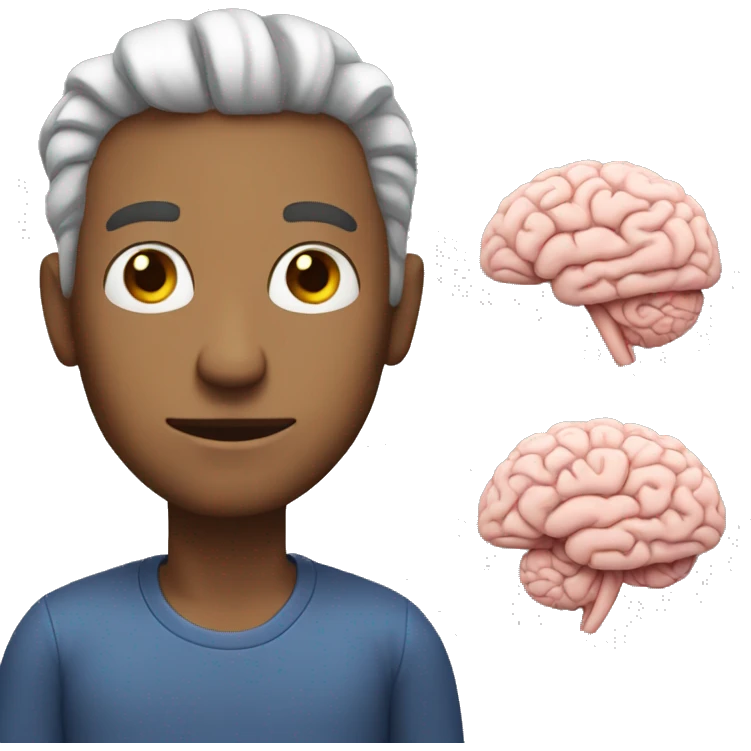 man with huge brain emoji