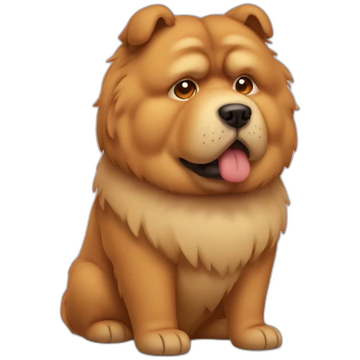 chow dog sad emoji