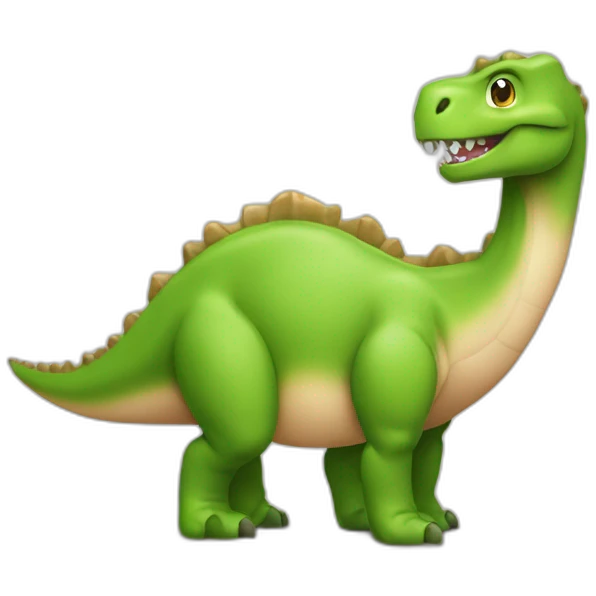 Dinosaure avec une brique de lait emoji
