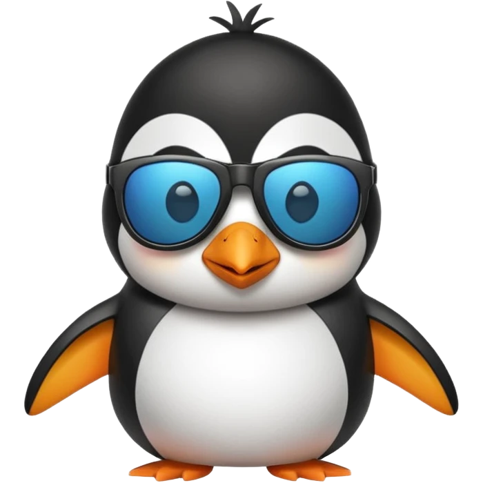 A penguin wearing sunglasses emoji