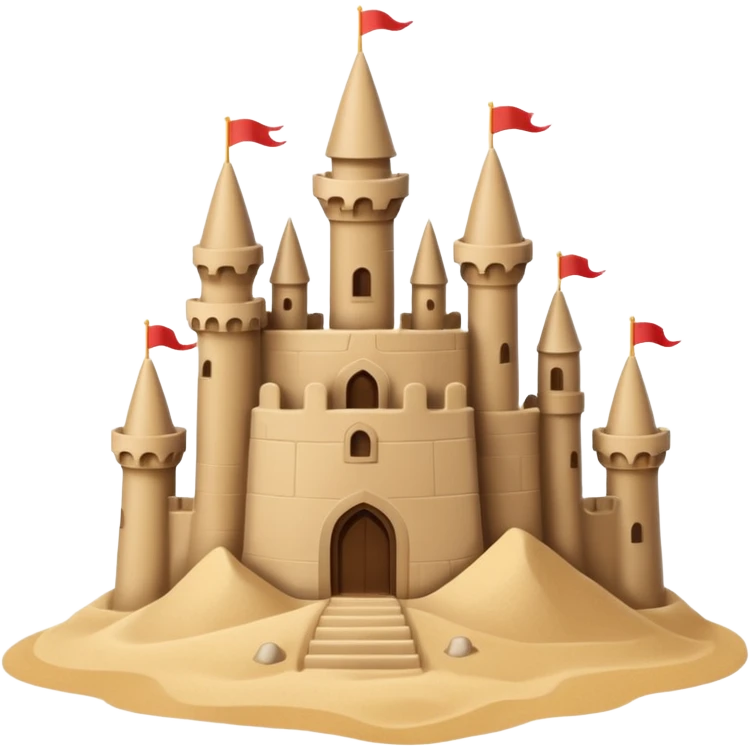 sandcastle on the beach emoji