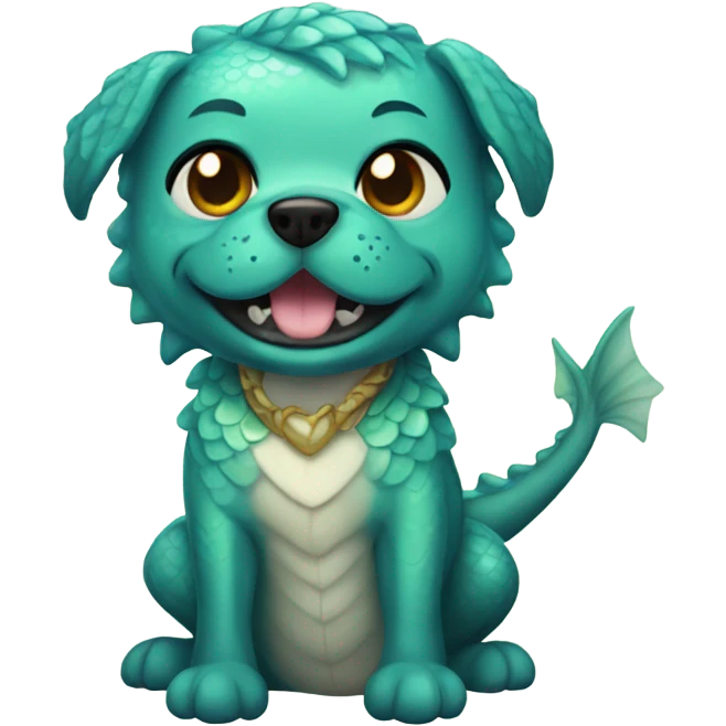 Dragon mermaid dog emoji