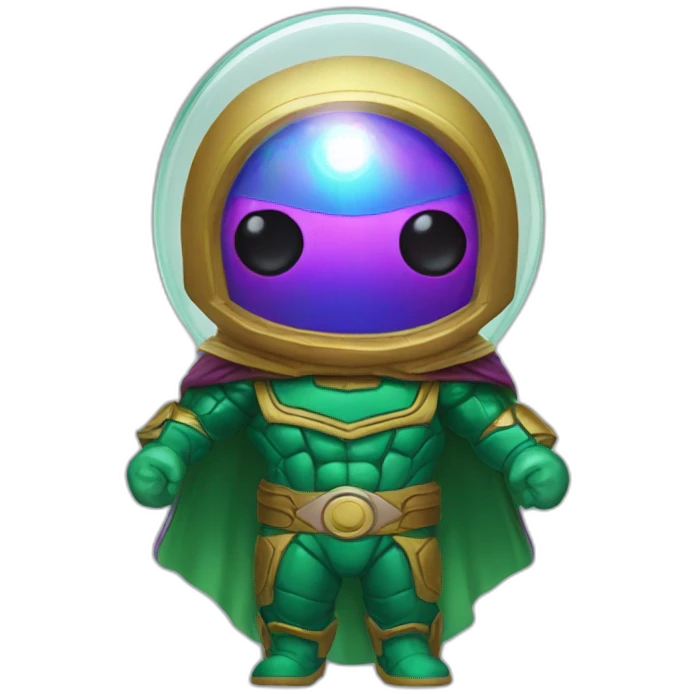 Electric bubble glass mysterio emoji