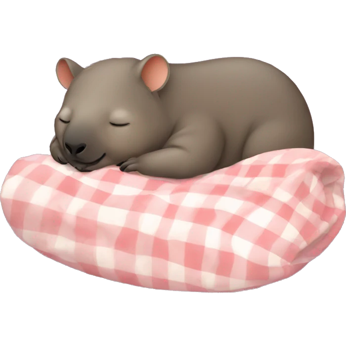 Wombat sleeping in bed  emoji