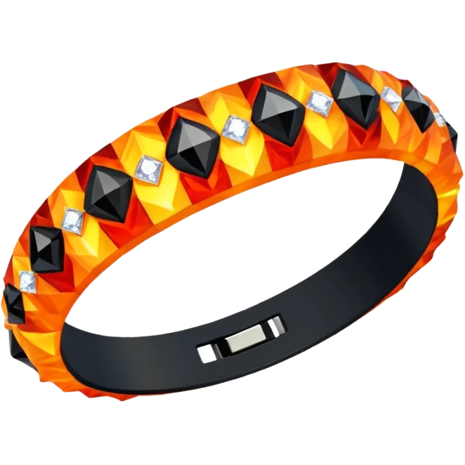 low poly fire bracelet gems emoji