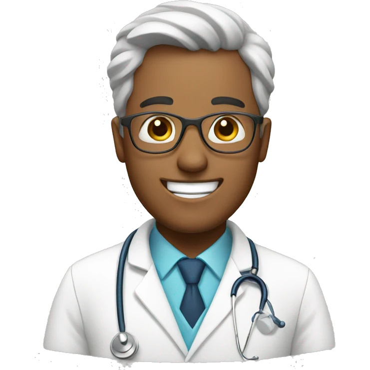 A happy doctor emoji