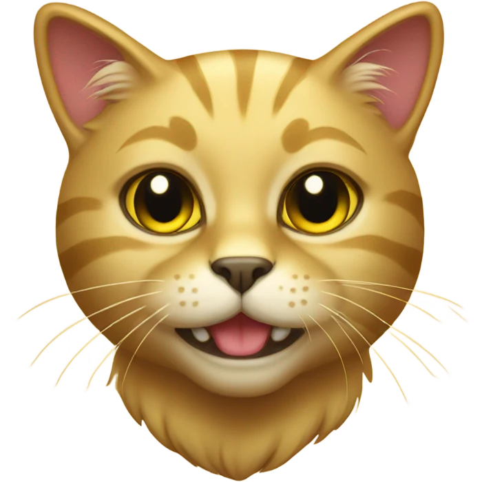 Gold cat emoji