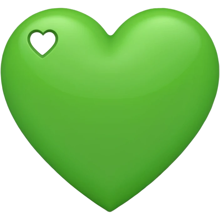 heart emoji in color #C7F450, with subtle shadow emoji