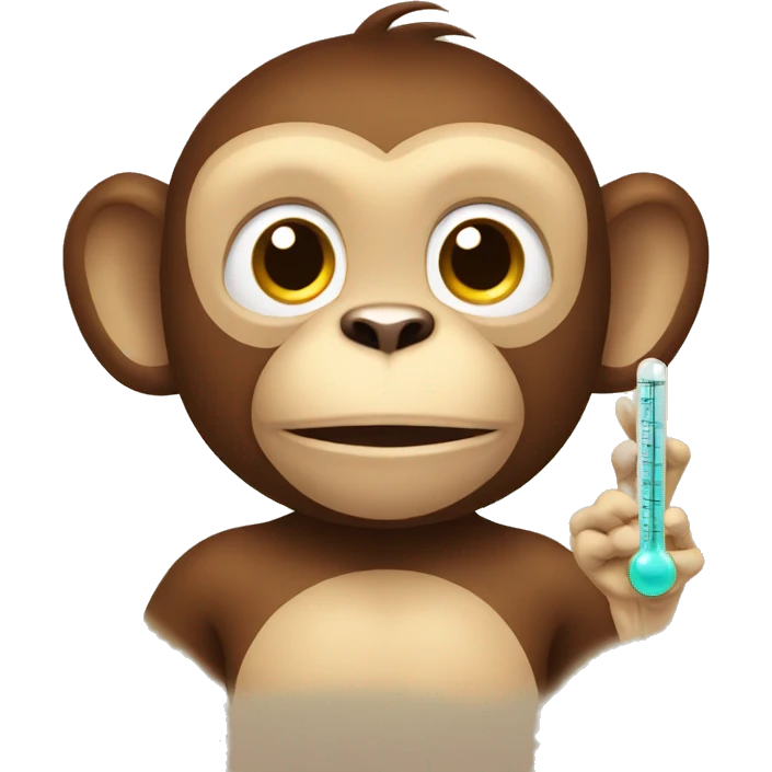 monkey with thermometer emoji