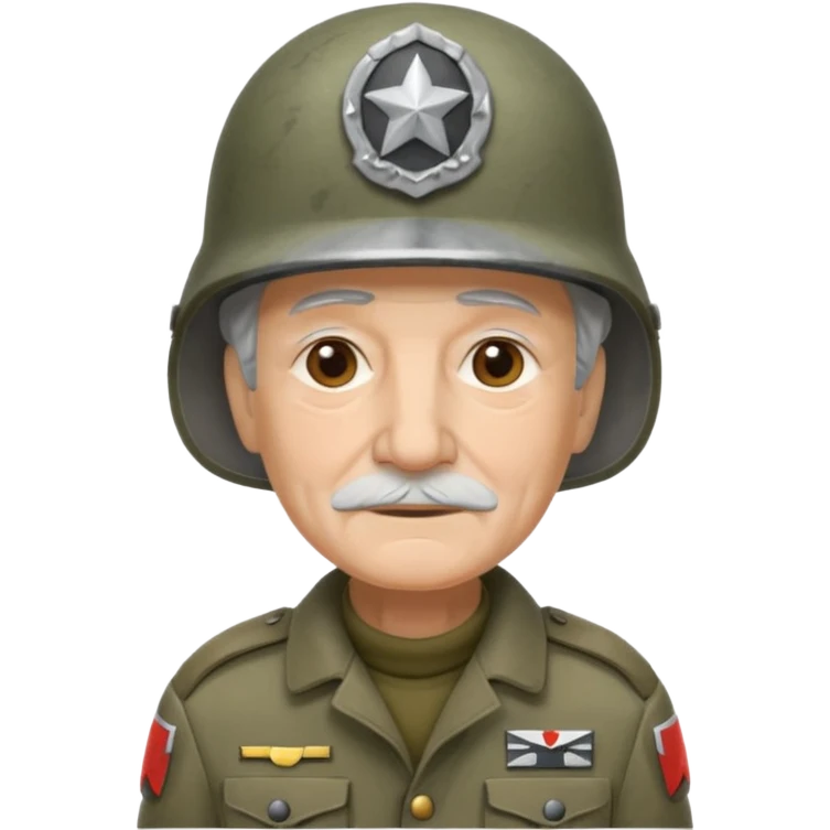 elderly with soldier helmet emoji