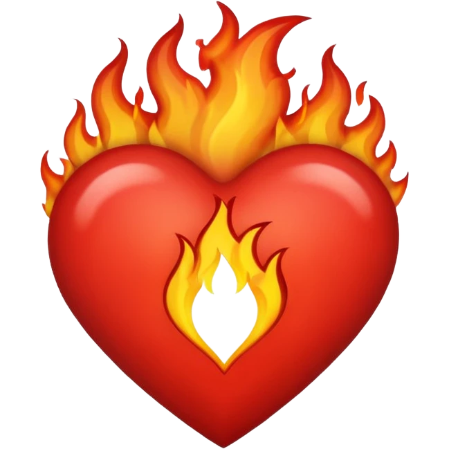 heart with flames around it emoji