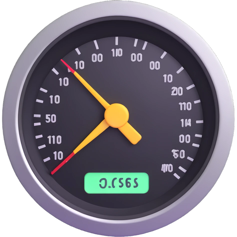 speedometer with a dollar sign in the center emoji