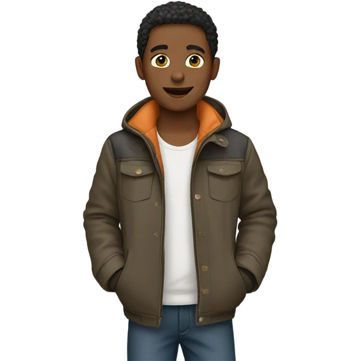 boys outdoors in jackets emoji