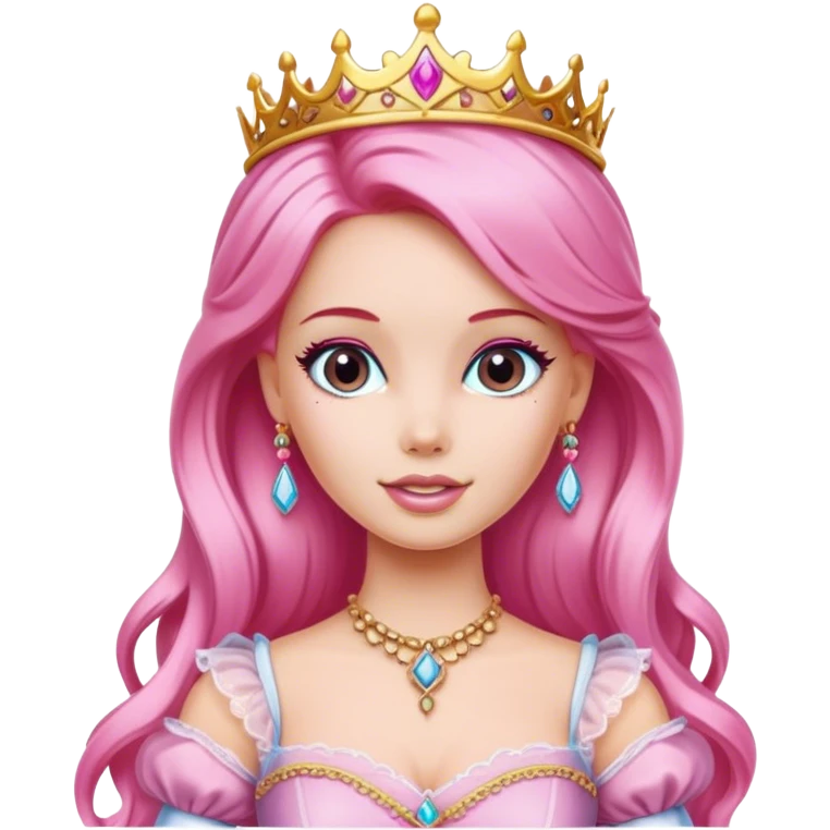 Pink renaissance princess Barbie  emoji