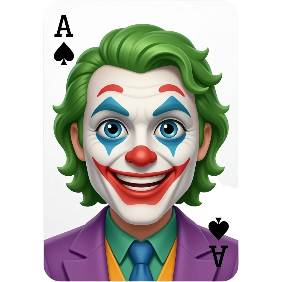 Joker card no playing card not smiling just a normal deck card emoji