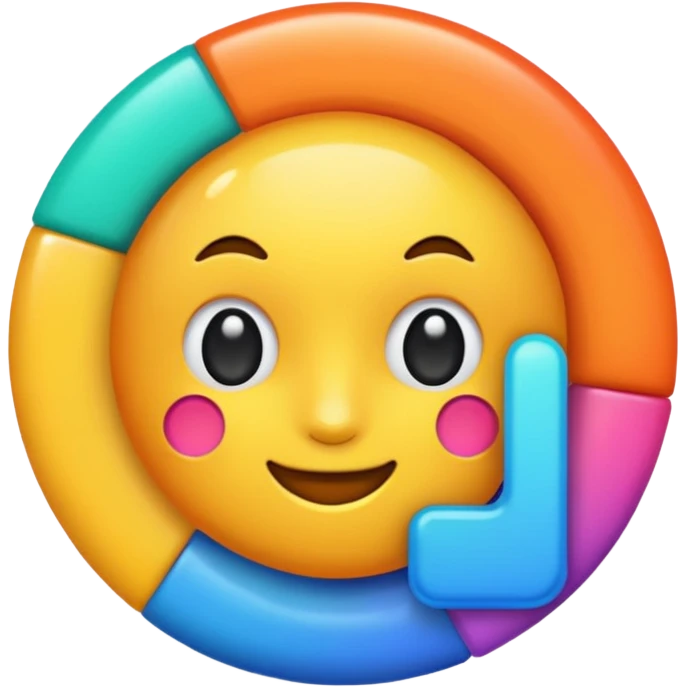 Remix in vibrant color emoji