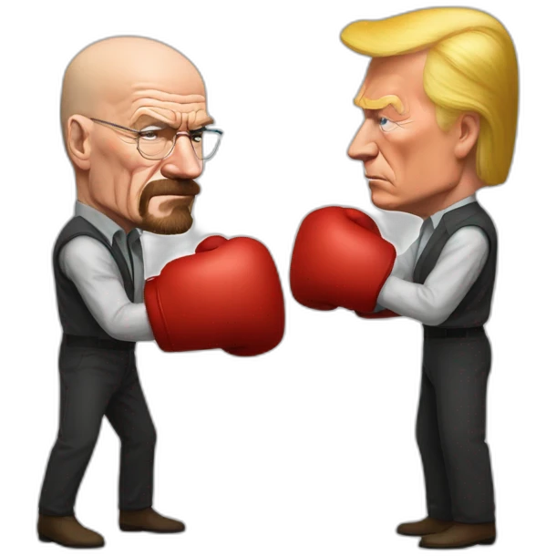 Walter white boxing with trump and putin emoji