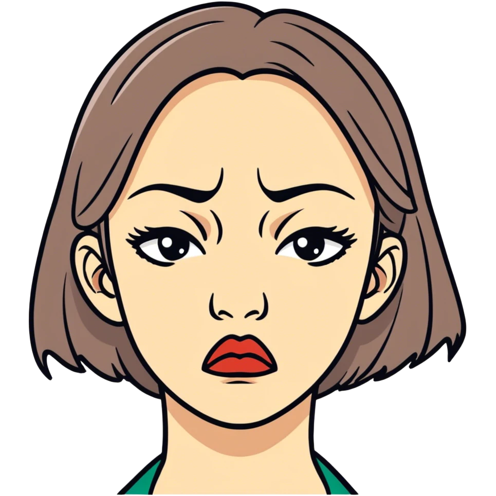 Erin looking mad emoji