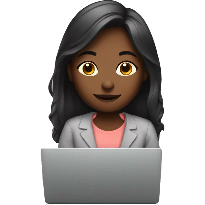 Girl working from home emoji