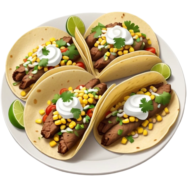street tacos with onions and cilantro  emoji
