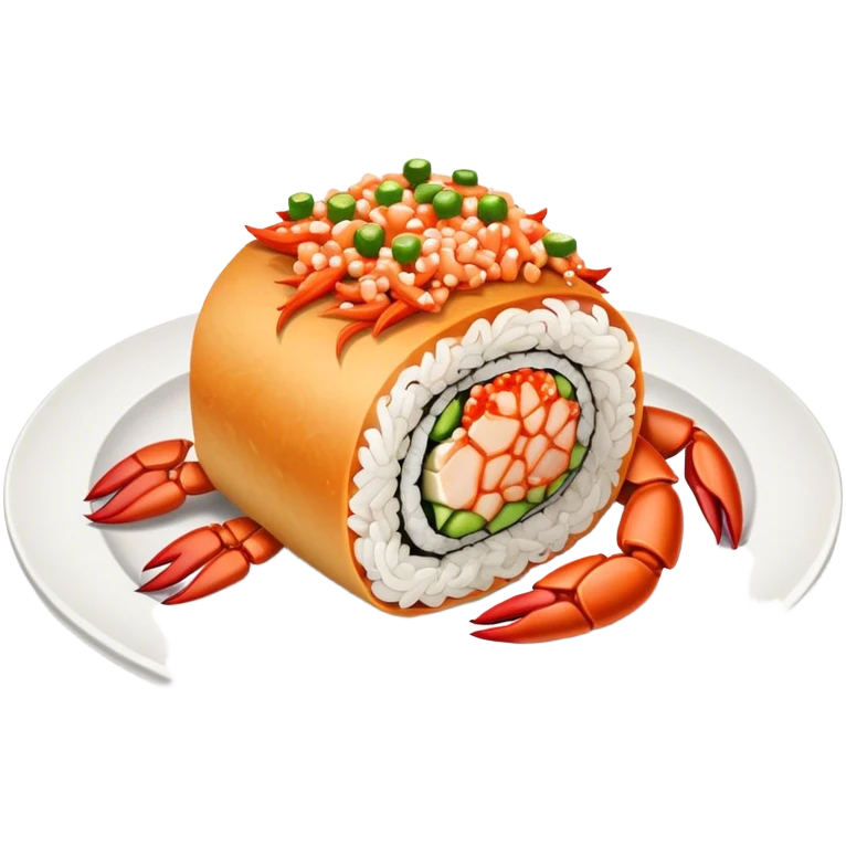 Spicy crab roll  emoji