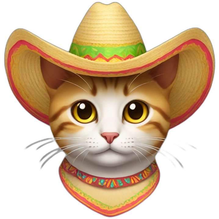 Cat with sombrero emoji
