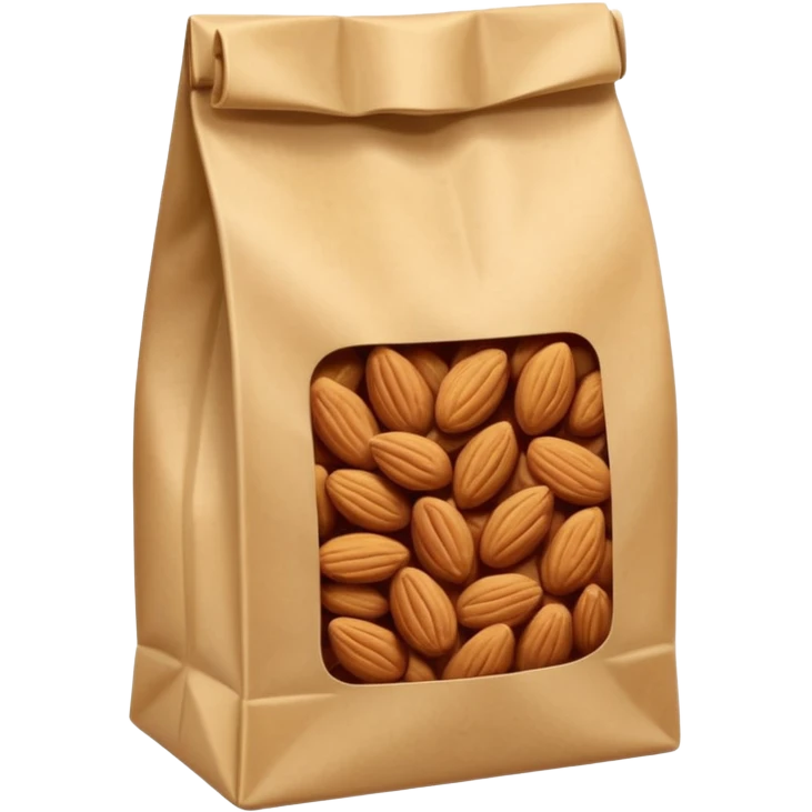 candied almonds in paper bag emoji