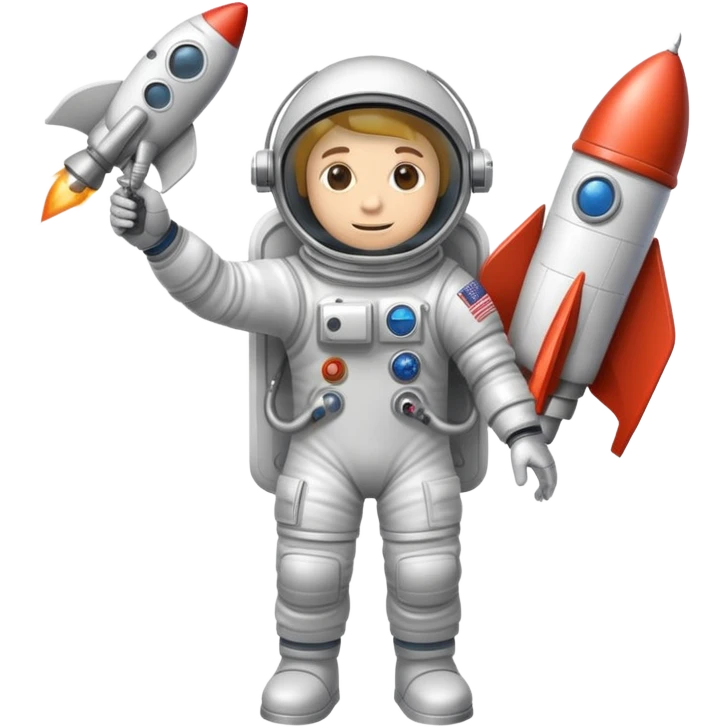 astronaut with rocket emoji