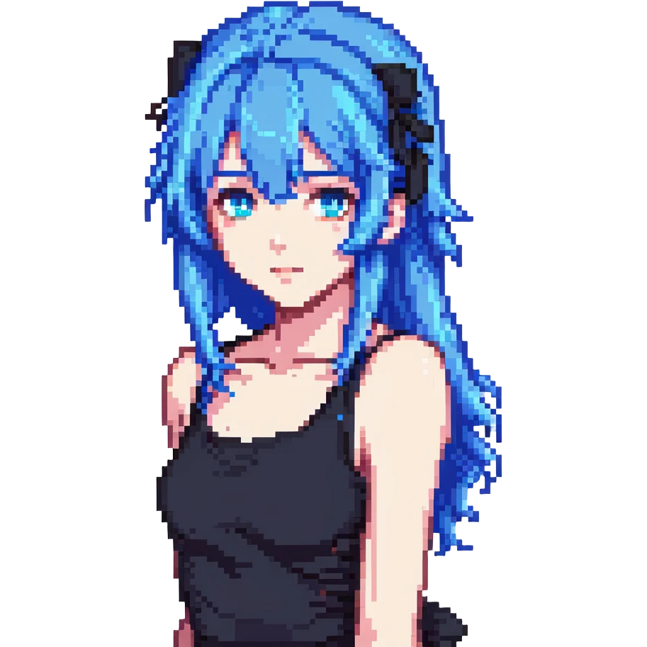 anime girl with blue hair emoji