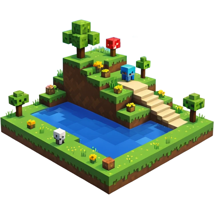 Minecraft but in minecraft emoji